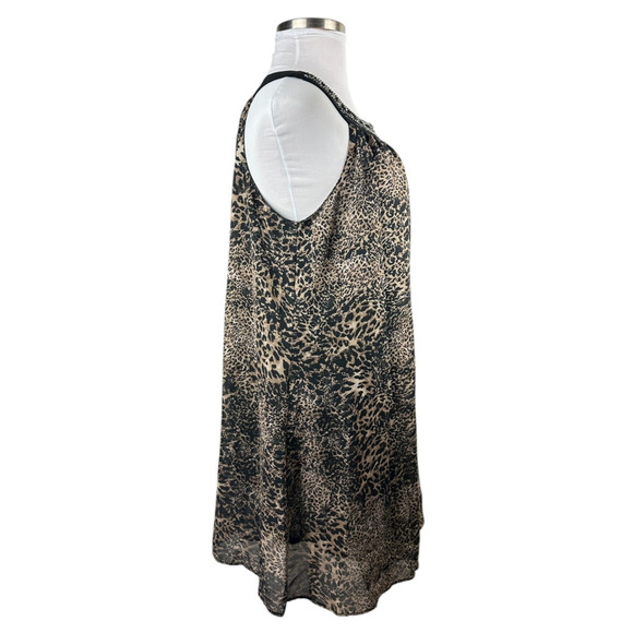 Speed Control NY Animal Print Beaded Sequin Neck Sleeveless Dress Plus Size 1X - Picture 10 of 13